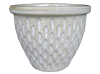 Frost Proof Pots & Planters > Malay Series
Round Rim Malay Pot : Special Art Design: Rain Drops (Dimple White)