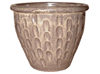 Frost Proof Pots & Planters > Malay Series
Round Rim Malay Pot : Special Art Design: Rain Drops (Milky Brown)
