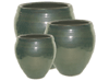 Ceramic Pottery Pots & Planters > Egg Series
Bellied Egg Pot : Rim Glazed (Running Green)