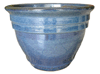 Wholesale Glazed Pottery Pots & Planters > Stackable Series
Camille Pot : Plain Color:<br>Rim Glazed (Falling Blue)