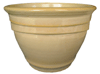 Wholesale Glazed Pottery Pots & Planters > Stackable Series
Camille Pot : Plain Color:<br>Rim Glazed (Running Creme)