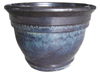 Wholesale Glazed Pottery Pots & Planters > Stackable Series
Camille Pot : Plain Color:<br>Rim Glazed (Blossom Black)