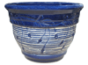 Wholesale Glazed Pottery Pots & Planters > Stackable Series
Camille Pot : Leaf Carving #407 (Imperial Blue)