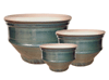 Ceramic Pots & Planters > Contemporary Series
French Pot : Rim Unglazed (Running Green)