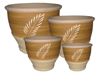 Outdoor Pottery Pots & Planters > Contemporary Series
Garuna Pot : Rustic Brown (Fern Carving)