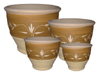 Outdoor Pottery Pots & Planters > Contemporary Series
Garuna Pot : Rustic Brown (Flower Carving)