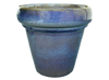 Wholesale Terracotta Pots & Planters > Stackable Series
Heavy Rim Pot : Plain Color:<br>Rim Glazed (Falling Blue)