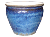 All Weather Pots & Planters > Malay Series
Malay Belly Pot : Rim Unglazed (Falling Blue)