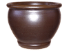 All Weather Pots & Planters > Malay Series
Malay Belly Pot : Rim Glazed (Dark Brown)