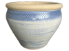 All Weather Pots & Planters > Malay Series
Malay Belly Pot : Scallop Design (Blue Wave Brush)