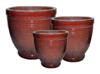 Garden Pottery Pots & Planters > Egg Series
New Egg Pot : Dense Coil Design (Running Brown)