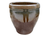Garden Pottery Pots & Planters > Egg Series
New Egg Pot : Plain Color:<br>Rim Glazed (Falling Brown)