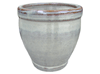 Garden Pottery Pots & Planters > Egg Series
New Egg Pot : Plain Color:<br>Rim Glazed (Running Creme)