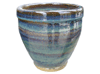 Garden Pottery Pots & Planters > Egg Series
New Egg Pot : Plain Color:<br>Rim Glazed (Falling Green/Blue)