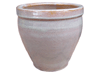 Garden Pottery Pots & Planters > Egg Series
New Egg Pot : Plain Color:<br>Rim Glazed (Running Honey)
