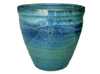 Garden Pottery Pots & Planters > Egg Series
New Egg Pot : Stamped Design #114:<br>Butterfly (Falling Green)