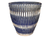 Garden Pottery Pots & Planters > Egg Series
New Egg Pot : Special Art Design: Vertical Grooves (Blue Deco)