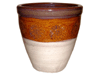 Garden Pottery Pots & Planters > Egg Series
New Egg Pot : Stamped Design #108:<br>Sun Flower (Brown/Beige)