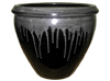 Frost Resistant Pots & Planters > Malay Series
New Rim Malay Pot : Dripping Black