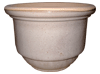Wholesale Pottery Supply, Pots & Planters > Stackable Series
Patio Pot : Plain Color:<br>Rim Unglazed (Creme)
