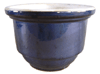 Wholesale Pottery Supply, Pots & Planters > Stackable Series
Patio Pot : Plain Color:<br>Rim Unglazed (Matte Black)