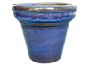 Wholesale Garden Supply, Pots & Planters > Stackable Series
Rolled Rim Pot : Plain Color:<br>Rim Glazed (Falling Blue)