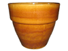 Wholesale Asian Pottery Pots & Planters > Stackable Series
Round Rim Planter : Plain Color:<br>Rim Glazed (TBP Brown)