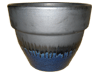 Wholesale Asian Pottery Pots & Planters > Stackable Series
Round Rim Planter : Two Tone (Matte Black/Blue)