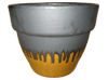 Wholesale Asian Pottery Pots & Planters > Stackable Series
Round Rim Planter : Two Tone (Matte Black/Honey)
