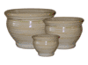 Wholesale Flower Pots & Planters > Necked Series
Short Necked Pot : Stripes Carving (Running Ivory)