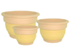 Wholesale Garden Supplier, Pots & Planters > Stackable Series
Squat Bell Pot : Centre Colored (Matte Yellow)