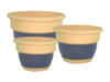 Wholesale Garden Supplier, Pots & Planters > Stackable Series
Squat Bell Pot : Centre Colored (Dark Blue)