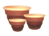 Wholesale Garden Supplier, Pots & Planters > Stackable Series
Squat Bell Pot : Running Brown Band