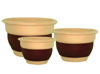 Wholesale Garden Supplier, Pots & Planters > Stackable Series
Squat Bell Pot : Centre Colored (Iron Brown)