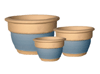 Wholesale Garden Supplier, Pots & Planters > Stackable Series
Squat Bell Pot : Centre Colored (Matte Blue)
