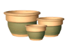 Wholesale Garden Supplier, Pots & Planters > Stackable Series
Squat Bell Pot : Centre Colored (Matte Green)