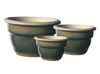 Wholesale Garden Supplier, Pots & Planters > Stackable Series
Squat Bell Pot : Top Brush (Dark Green)
