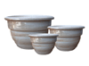 Wholesale Garden Supplier, Pots & Planters > Stackable Series
Squat Bell Pot : Rim Unglazed (Brush Brown/Creme)