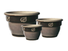 Wholesale Garden Supplier, Pots & Planters > Stackable Series
Squat Bell Pot : Leaf Carving #101 (Running Honey)