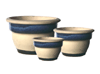 Wholesale Garden Supplier, Pots & Planters > Stackable Series
Squat Bell Pot : Centre Plain (Running Blue)