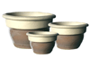 Wholesale Garden Supplier, Pots & Planters > Stackable Series
Squat Bell Pot : Top Plain (Running Honey)