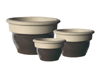 Wholesale Garden Supplier, Pots & Planters > Stackable Series
Squat Bell Pot : Top Plain (Running Brown)