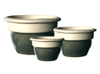 Wholesale Garden Supplier, Pots & Planters > Stackable Series
Squat Bell Pot : Top Plain (Dark Green)