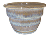 Wholesale Garden Supplier, Pots & Planters > Stackable Series
Squat Bell Pot : Plain Color:<br>Rim Glazed (Falling Honey)