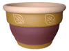 Wholesale Garden Supplier, Pots & Planters > Stackable Series
Squat Bell Pot : Leaf Carving #101 (Iron Red/Golden Rod)