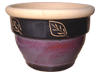 Wholesale Garden Supplier, Pots & Planters > Stackable Series
Squat Bell Pot : Leaf Carving #101 (Running Brown/Black)