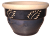 Wholesale Garden Supplier, Pots & Planters > Stackable Series
Squat Bell Pot : Fern Leaf Carving (Running Green/Black)