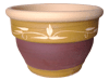 Wholesale Garden Supplier, Pots & Planters > Stackable Series
Squat Bell Pot : Delight Carving (Iron Red/Golden Rod)