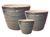 Flower Pots & Planters > Cone/Cylinder Series
Squat Cone Pot : Loose Coil Design (Running Green)