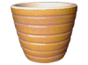 Flower Pots & Planters > Cone/Cylinder Series
Squat Cone Pot : Loose Coil Design (Running Honey)